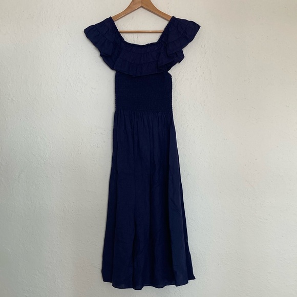 Hill House Dresses & Skirts - Navy Blue Linen Hill House Nap Dress